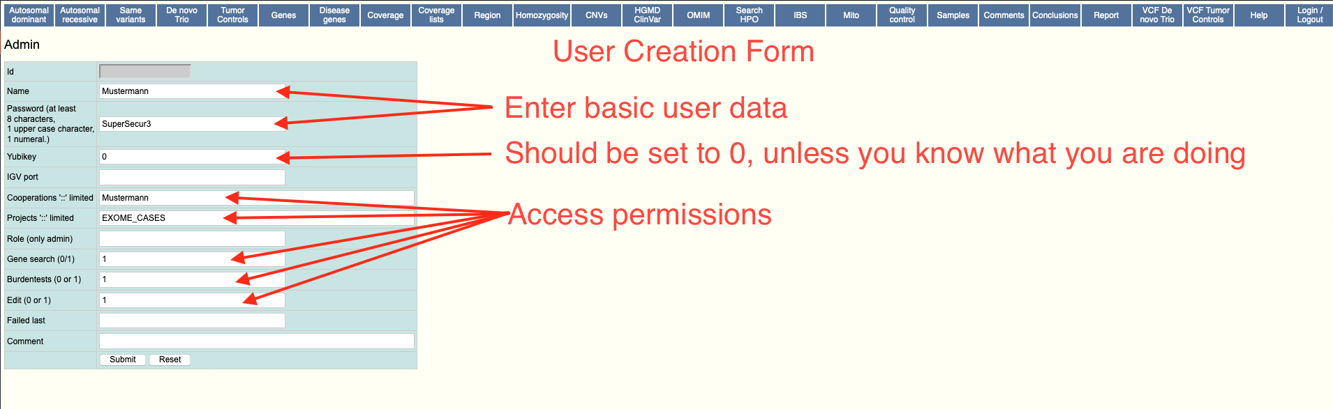 User Creation Form